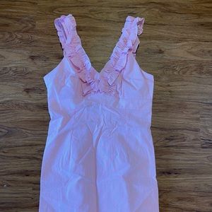 Lilly Pulitzer White/Pink Striped Dress - Size 10